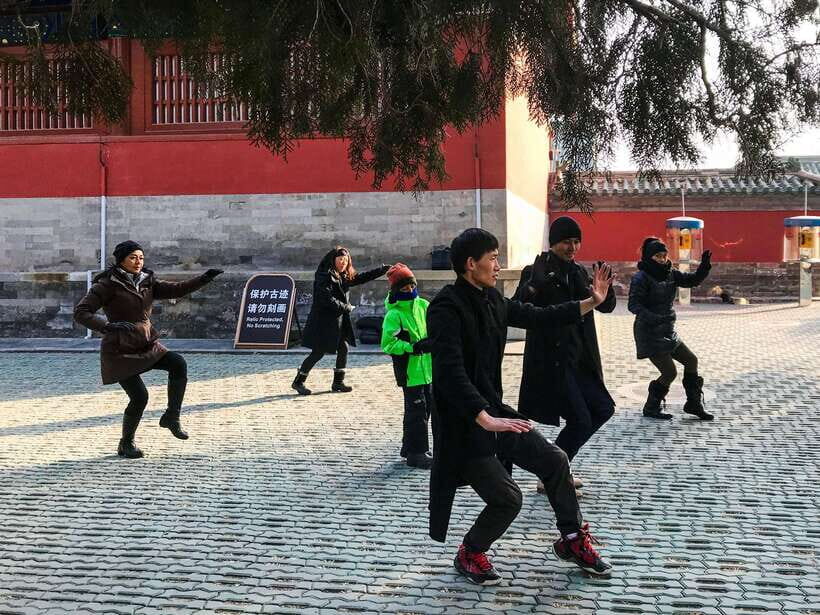 Beijing: Temple Of Heaven+Tai Chi Class+Tea Ceremony - The Taiji Kungfu class: calm focus you can actually feel