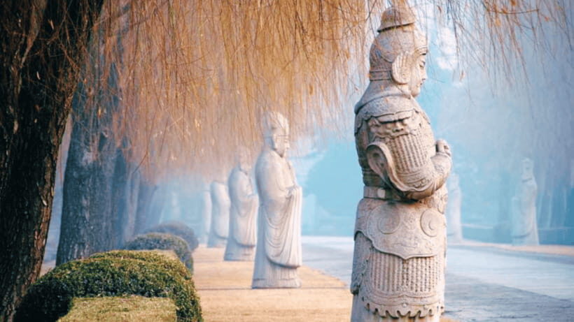Ming Tombs Admission Ticket - Hall of Eminent Favor: nanmu pillars and a roof built for ceremony