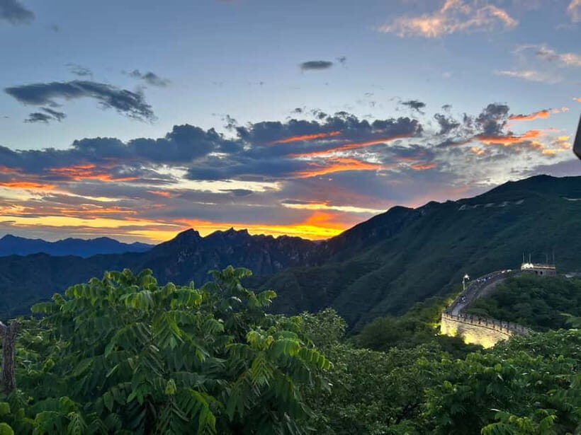 Sunset Glow at Mutianyu Great Wall Night Bus Tour+Ticket - Night Lights on Mutianyu: Why This Wall Feels Different